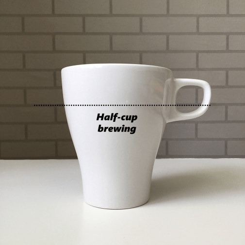 Half cup brewing